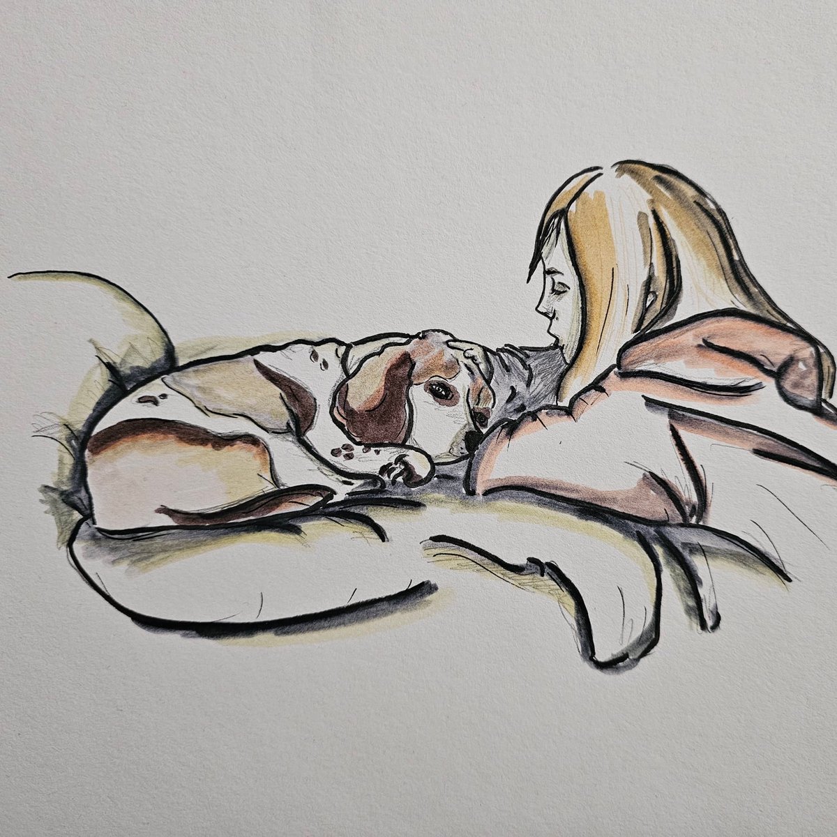 Luzcargot's tweet photo. Rencontre 
#dessin #portrait #tendresse https://t.co/bqlJQsTQwC