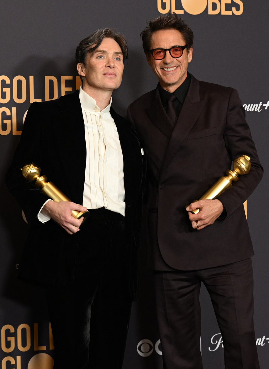 Dailymoviesmag's tweet photo. Avec 5 récompenses, #Oppenheimer est Le grand gagnant des #GoldeGlobes2024 🏆
• Meilleur film dramatique
• Meilleur réalisation
• Meilleur acteur dans un drame pour Cillian Murphy
• Meilleur acteur dans un second rôle pour Robert Downey Jr.
• Meilleure musique https://t.co/ohwL55f8CG