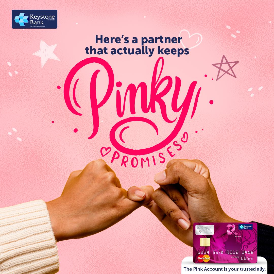 keystonebankng's tweet photo. When it comes to keeping promises, the Pink Account is your trusted ally.
#KeyMobileApp #KeystoneBank #MakeItHappen https://t.co/SCgW2XcFXo