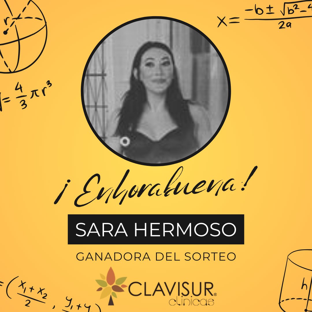 Hoy queremos empezar esta semana haciendo más oficial, si cabe, nuestras felicitaciones a la ganadora del Sorteo del Vale Regalo valorado en 350€, por el 20º aniversario de CLAVISUR #LaAlgaba que hemos realizado en #instagram.

¡Enhorabuena, <a href="/sarahermosogarc/">Sara Hermoso García</a> !