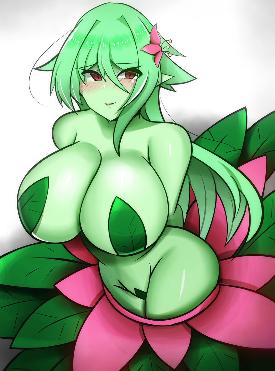 バッドエンドシチュとして植物怪人に取り込まれて自身も植物怪人化した神威さんを描きました。 