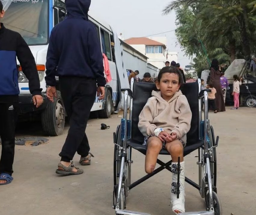 swilkinsonbc's tweet photo. According to Save The Children, 10 Palestinian children lose their legs to israeli attacks, snipers &amp; bombing every single day | @Timesofgaza https://t.co/N5PxPE6evj