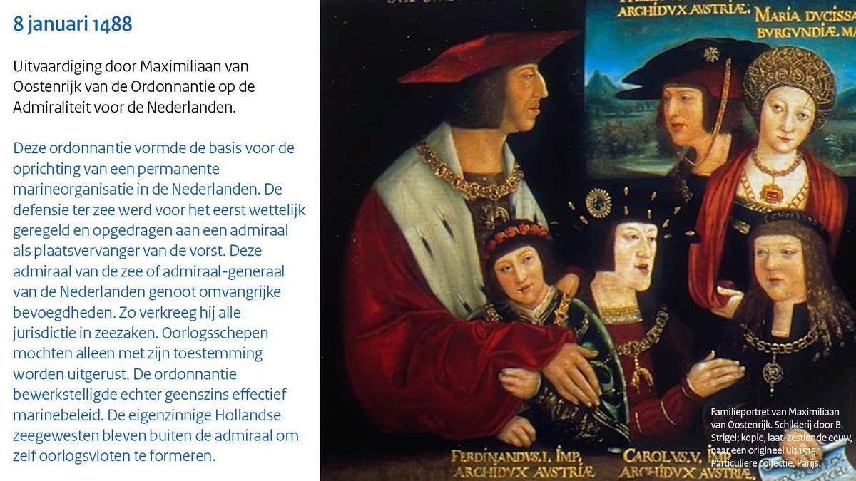 Vandaag in 1488 werd de ordinatie op de admiraliteit ondertekend. Ofwel, de @kon_marine is jarig. Op naar de volgende 536 jaar!