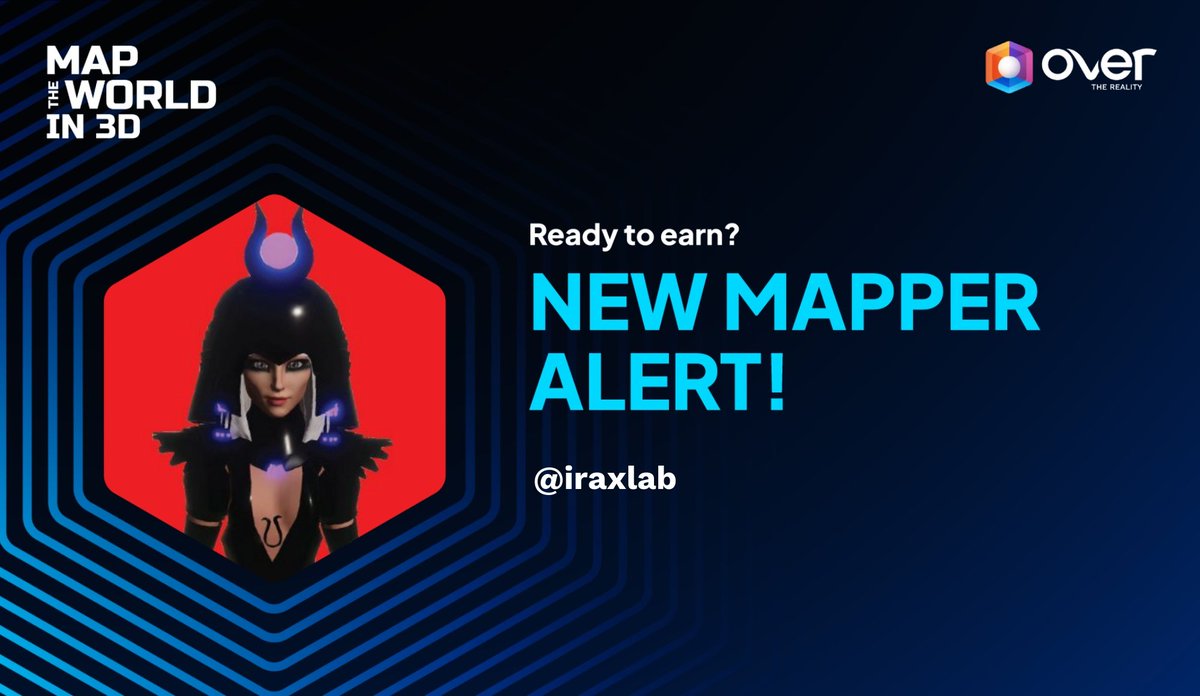 Welcome @iraxlab.
Your application for @OVRthereality’s Map2earn has been accepted.
Download the OVER app and start mapping!