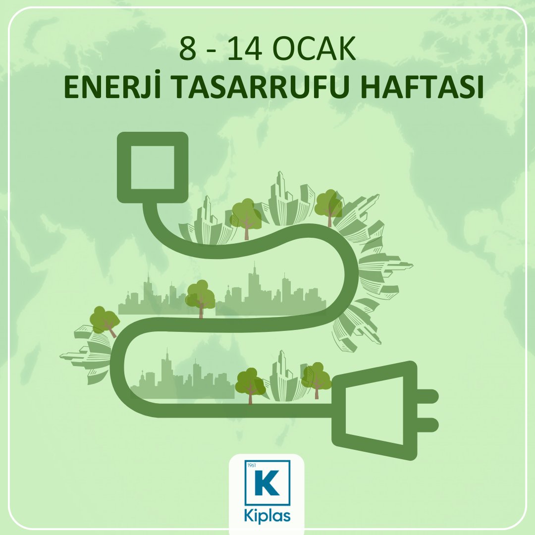 Enerjide tasarruf geleceğin garantisidir. Enerji Tasarrufu Haftası Kutlu Olsun!