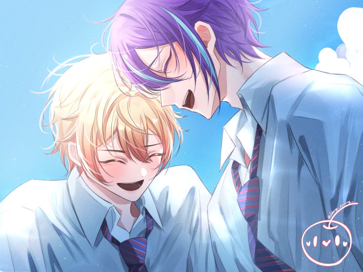 HuruChu_s2's tweet photo. 루이츠카 너와 함께한 그날의 여름 "🎈🌟
#prsk_FA #類司 https://t.co/C8Qdd6ciEO