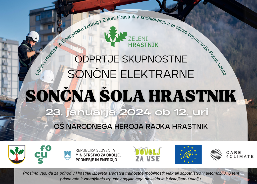 Focus_drustvo's tweet photo. 🔜 Približujemo se ciljni ravnini!
🎉Z Občino Hrastnik in Energetsko zadrugo Zeleni Hrastnik ponosno napovedujemo odprtje 1. združne skupnostne samooskrbne sončne elektrarne.
🗓️23. januarja ob 12. uri @ OŠ narodnega heroja Rajka Hrastnik
☀️ je #DovoljZaVse!
#samo1planet https://t.co/tvQGBA6nJb