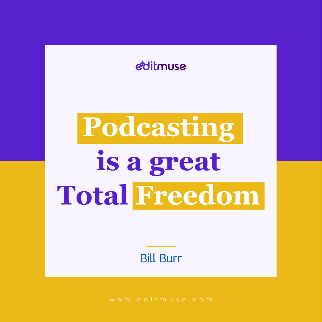 editmuse's tweet image. #podcastinspirationalQuotes 🔥

Podcasting is a great total freedom.

Bill Burr

#editmuse #PodcastMagic #StartYourJourney #launchday #podcastaudio #podcastvideo #podcastmarketing #podsoulagency #podcastlaunchday #launchyourpodcast #podcastlaunch #podcastcreation #applepodcasts