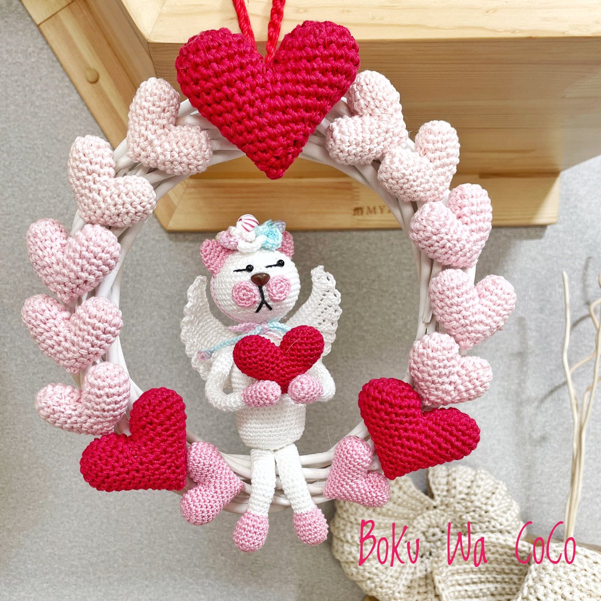 可愛いすぎ

#リース
#天使
#猫
#ハート
#minne 
#ハンドメイド