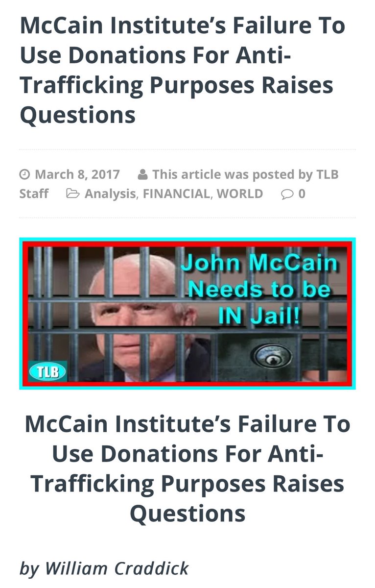 THE TRUTH ABOUT CINDY MCAIN & THE LATE NO NAME JOHN MCCAIN’S SCAM “ANTI-TRAFFICKING” ORGANIZATION! You wanted more — ask and you shall receive! The McCain Institute for International Leadership is a think tank established in cooperation with Arizona State University. The…