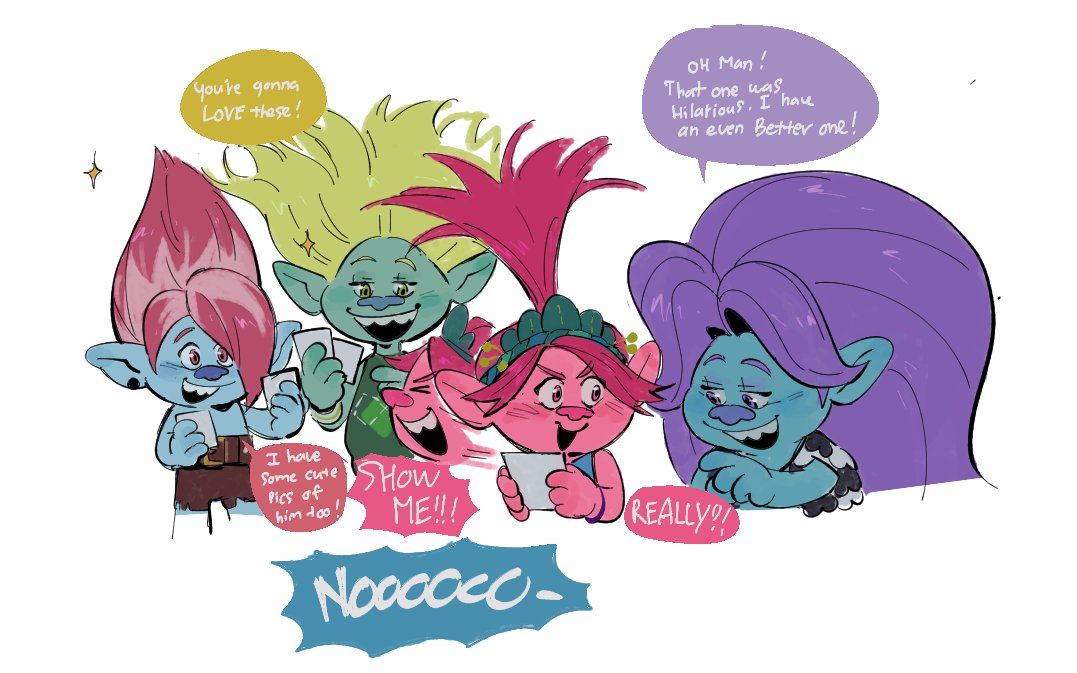 TraChiuArt's tweet photo. feel like all of them would have at least one picture of baby Branch that they always carry with them
#TrollsBandTogether https://t.co/bdKvkhIey4