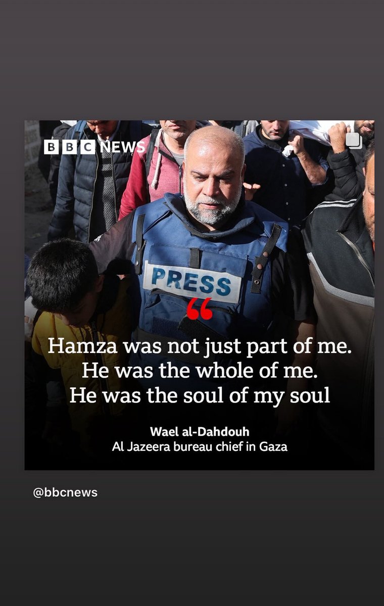 Pain of #Gaza journalist @WaelDahdouh - his son killed in an Israeli airstrike, his 5th family member to die. #IsraelGazaWar