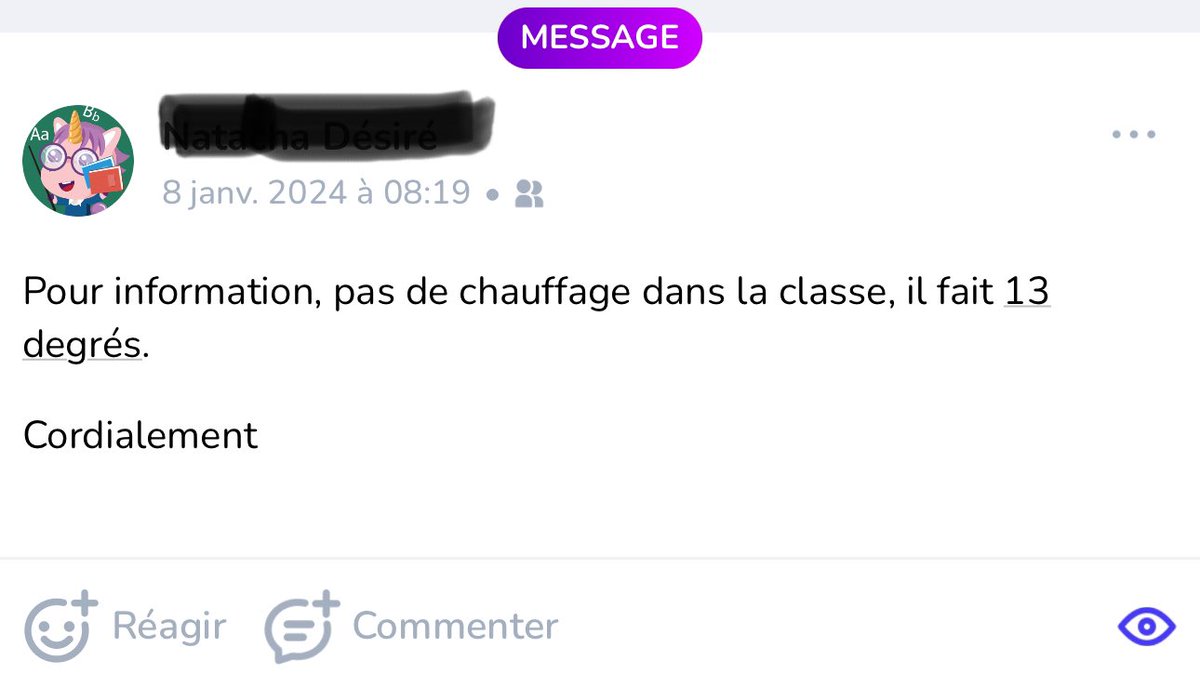 laudereau's tweet photo. @ericberdoati @VilleSaintCloud pouvez vous allumer le chauffage à l’école des coteaux maternelle ? Merci pour les élèves ! https://t.co/X7ZbEklIaX