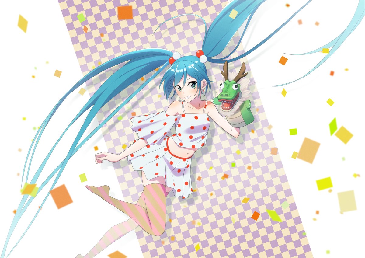 ropperia's tweet photo. #初音ミク 
#初音ミクイラスト 
遅ればせながら、あけましておめでとうございます！ https://t.co/rzBAAxGppk