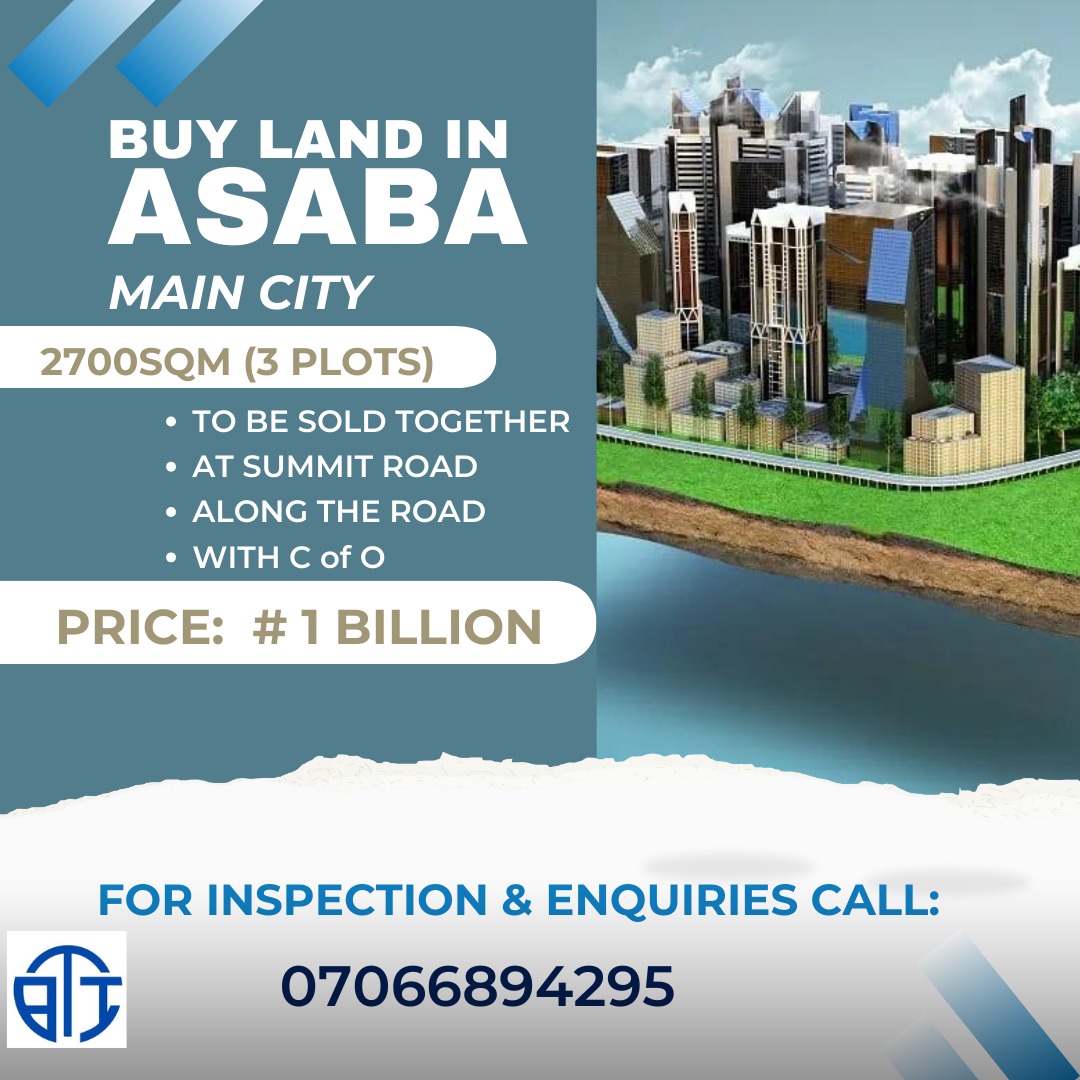 BTI_AGENCY's tweet photo. Have you been thinking of investing in Delta State capital City Asaba main city for your mall, hotel, plaza etc? Buy this property.
#Femco #bettaedu #TBJoshua  #mummyzee #FAILCOOKATHON https://t.co/gBpEsW2ogg