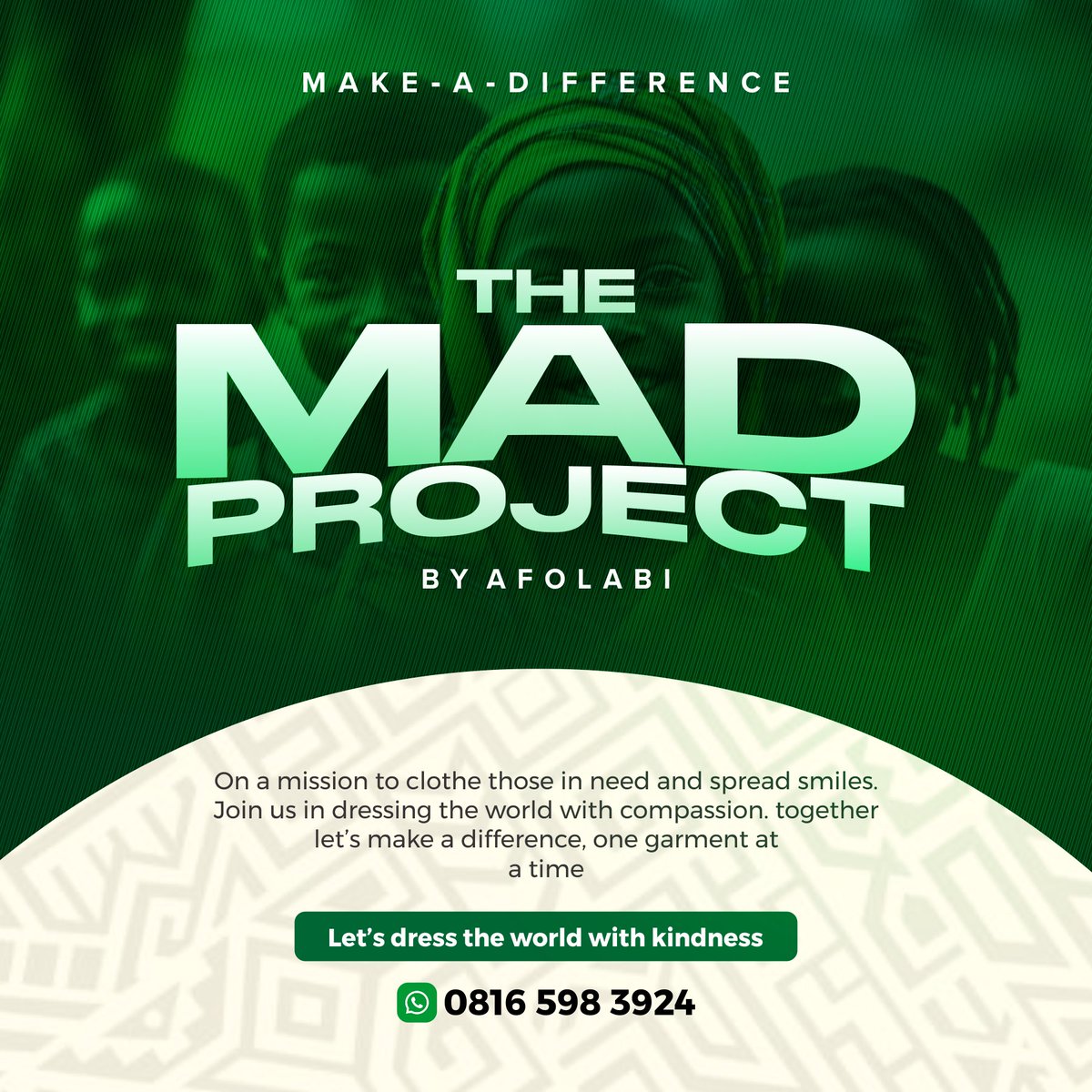 scarcemc's tweet photo. "The MAD Project: Crafting a legacy of compassion through clothing. Join us in making a positive impact one garment at a time. 👗🌟
#ThemadProject 

staged | TB Joshua | #FAILCOOKATHON | Mummy Zee | 8th of January https://t.co/YKmUX3KRLi