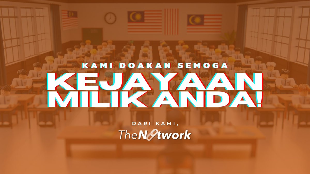TheNetworkMYS's tweet photo. Belum terlambat bagi kami di TheNetwork untuk mengucapkan selamat maju jaya kepada semua calon peperiksaan awam atau akhir tahun yang akan berjuang sehabis baik bermula bulan ini.

Buat yang terbaik, kami doakan semoga kejayaan milik anda! https://t.co/IEz1UuuvZx