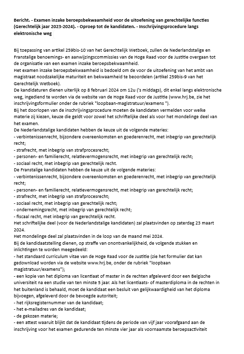 jurinfo_eric's tweet photo. 𝗕𝗲𝗿𝗶𝗰𝗵𝘁. - 𝗘𝘅𝗮𝗺𝗲𝗻 𝗶𝗻𝘇𝗮𝗸𝗲 𝗯𝗲𝗿𝗼𝗲𝗽𝘀𝗯𝗲𝗸𝘄𝗮𝗮𝗺𝗵𝗲𝗶𝗱 𝘃𝗼𝗼𝗿 𝗱𝗲 𝘂𝗶𝘁𝗼𝗲𝗳𝗲𝗻𝗶𝗻𝗴 𝘃𝗮𝗻 𝗴𝗲𝗿𝗲𝗰𝗵𝘁𝗲𝗹𝗶𝗷𝗸𝗲 𝗳𝘂𝗻𝗰𝘁𝗶𝗲𝘀 (𝗚𝗲𝗿𝗲𝗰𝗵𝘁𝗲𝗹𝗶𝗷𝗸 𝗷𝗮𝗮𝗿 𝟮𝟬𝟮𝟯-𝟮𝟬𝟮𝟰). - 𝗢𝗽𝗿𝗼𝗲𝗽 𝘁𝗼𝘁 𝗱𝗲 𝗸𝗮𝗻𝗱𝗶𝗱𝗮𝘁𝗲𝗻. - 𝗜𝗻𝘀𝗰𝗵𝗿𝗶𝗷𝘃𝗶𝗻𝗴𝘀𝗽𝗿𝗼𝗰𝗲𝗱𝘂𝗿𝗲 𝗹𝗮𝗻𝗴𝘀 𝗲𝗹𝗲𝗸𝘁𝗿𝗼𝗻𝗶𝘀𝗰𝗵𝗲 𝘄𝗲𝗴
https://t.co/U0jeuc8xAk