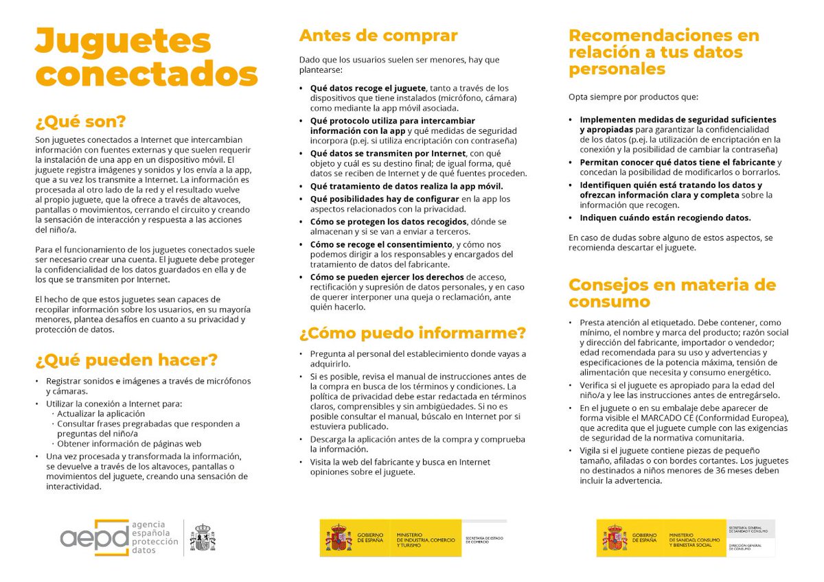 AEPD_es's tweet photo. 🎁📡 Si los regalos de los Reyes Magos fueron juguetes que requieren conectarse a Internet o descargarse una aplicación, en la Agencia te damos algunos consejos para proteger tu #privacidad: https://t.co/IqbyQSUDfK https://t.co/TkTsOMKazD