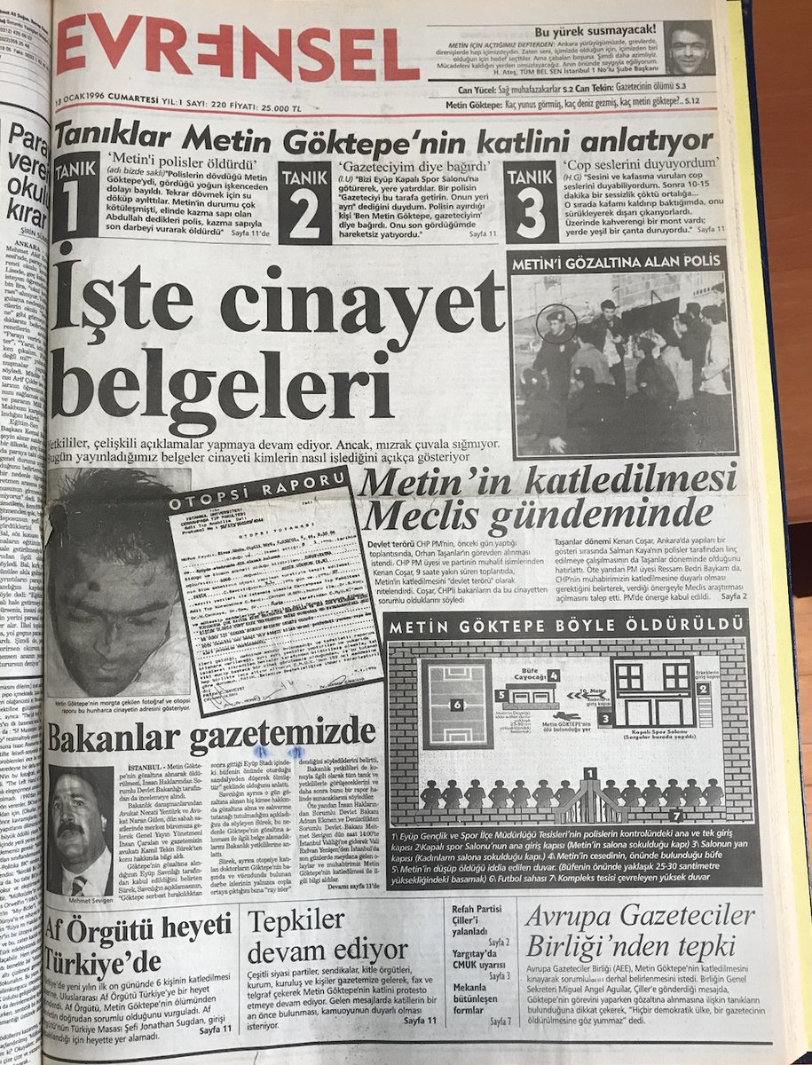 'Beni ‘acar muhabir’ diye yaz': Metin olmak
Gazeteciydi, sosyalistti. İşkenceyle öldürüldü. Arkadaşları metin oldu, Metin oldu. Direndi ve gerçeği açığa çıkardı.
8 Ocak 1996 sabahı, gündem toplantısında konu başlıklarından biri Alibeyköy’deki cenaze töreniydi. +
#MetinGöktepe