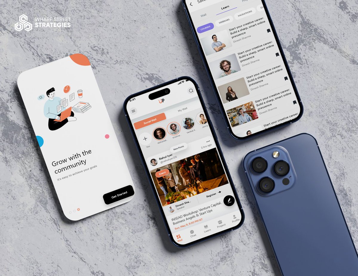 Mobile App UI/UX design | Onboarding | Home | Create Collection Design is the intermediary between information and understanding. Contact us for more information at info@wharfstreetstrategies.com #wharfstreet #askwss #ui #ux #uidesign #uiux #uiuxdesign #uxdesign #uxdesigner