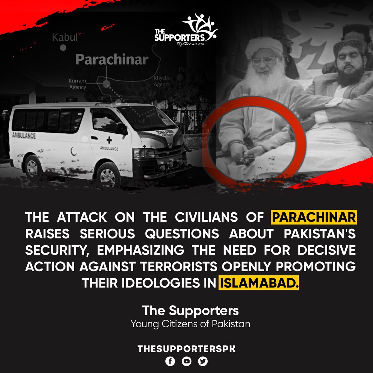 TheSupportersPk's tweet image. The attack on the civilians of Parachinar raises serious questions about Pakistan's security, emphasizing the need for decisive action against terrorists openly promoting their ideologies in Islamabad.

The Supporters
Civilized Peoples of 🇵🇰 Pakistan

#LalMasjid #MolviBurqa