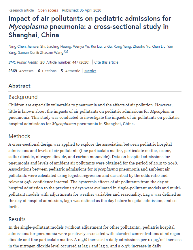 djindji5's tweet photo. #Toxification
#AirPollution 

Impact of air pollutants on pediatric admissions for Mycoplasma pneumonia: a cross-sectional study in Shanghai, China

https://t.co/CzsGLEOBHg https://t.co/14iuV5B9CZ