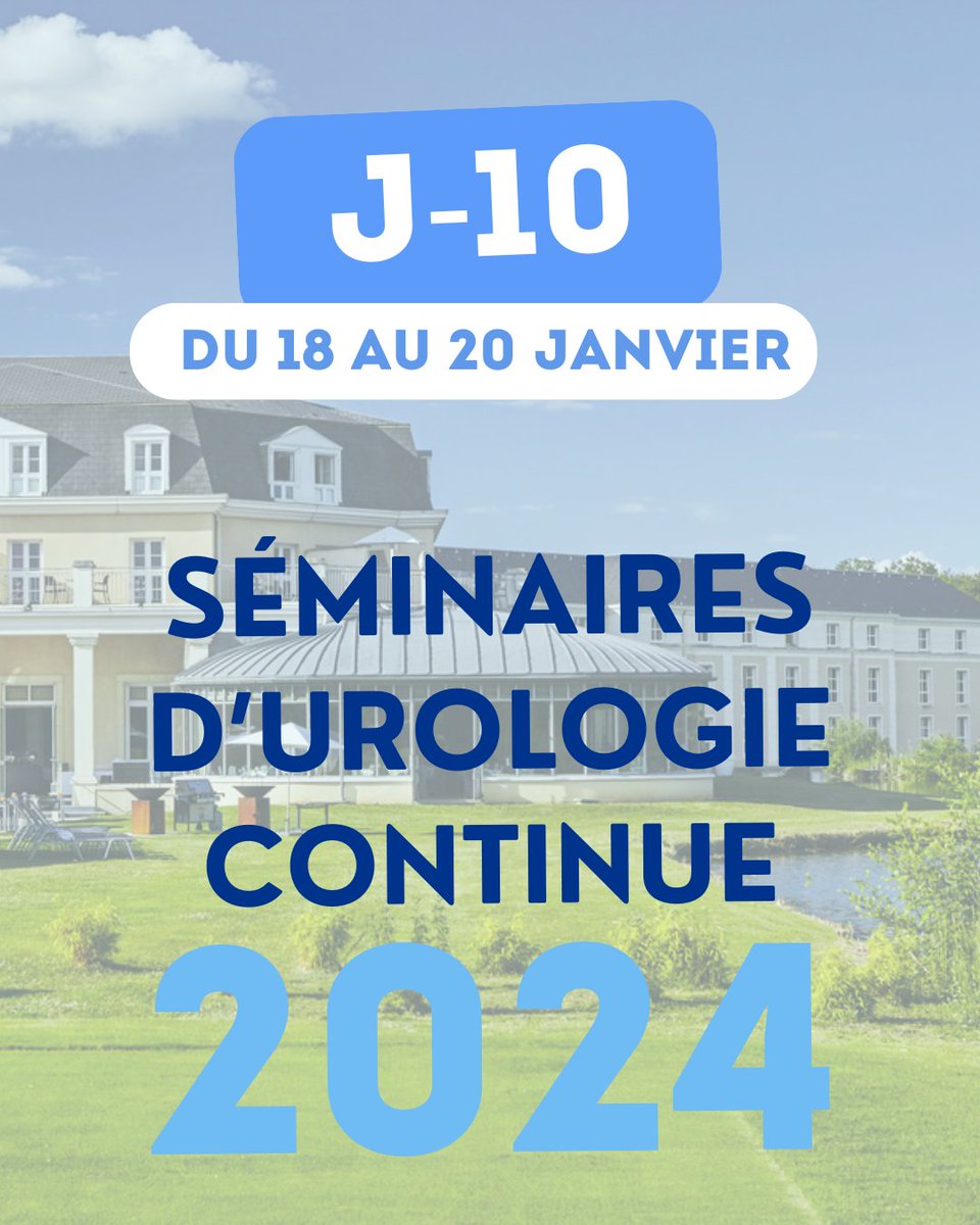 Association Française d'Urologie - AFU (@afurologie) on Twitter photo Tic tac, tic tac... J-10 avant les SUC 2024 ! 🕐
📍 Pour rappel, le séminaire se tiendra du jeudi 18 au samedi 20 janvier à l’hôtel Mercure de Chantilly.
Il reste encore quelques places ! Inscrivez-vous en envoyant votre formulaire à afu@afu.fr Tic tac, tic tac... J-10 avant les SUC 2024 ! 🕐
📍 Pour rappel, le séminaire se tiendra du jeudi 18 au samedi 20 janvier à l’hôtel Mercure de Chantilly.
Il reste encore quelques places ! Inscrivez-vous en envoyant votre formulaire à afu@afu.fr