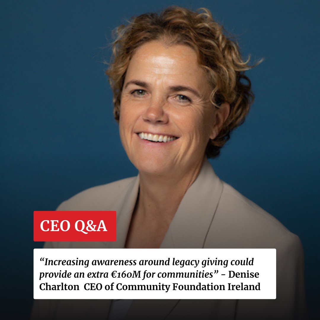 Denise Charlton, CEO of Community Foundation Ireland, shares her main priority of growing Irish Philanthropy to support a fairer and more equal society. #Philanthropy #CommunityImpact #CEO #Ireland 👉Click here to read the full story: hubs.ly/Q02fq7tn0