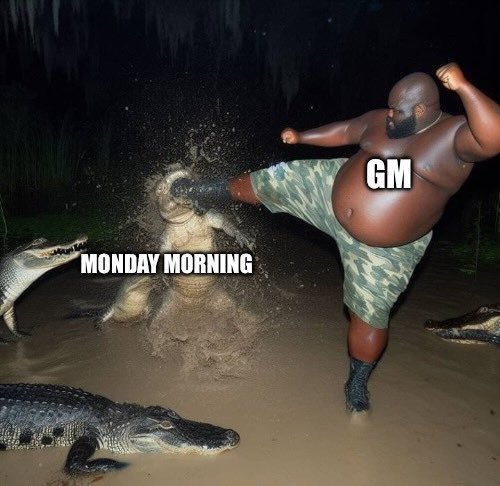 GM ☀️ To avoid a Case of the Monday’s, be sure to smile, have a coffee, look after yourself/mental health and say your daily GMs 🫶 Elon is watching and has the shadowban ready otherwise 😏😏