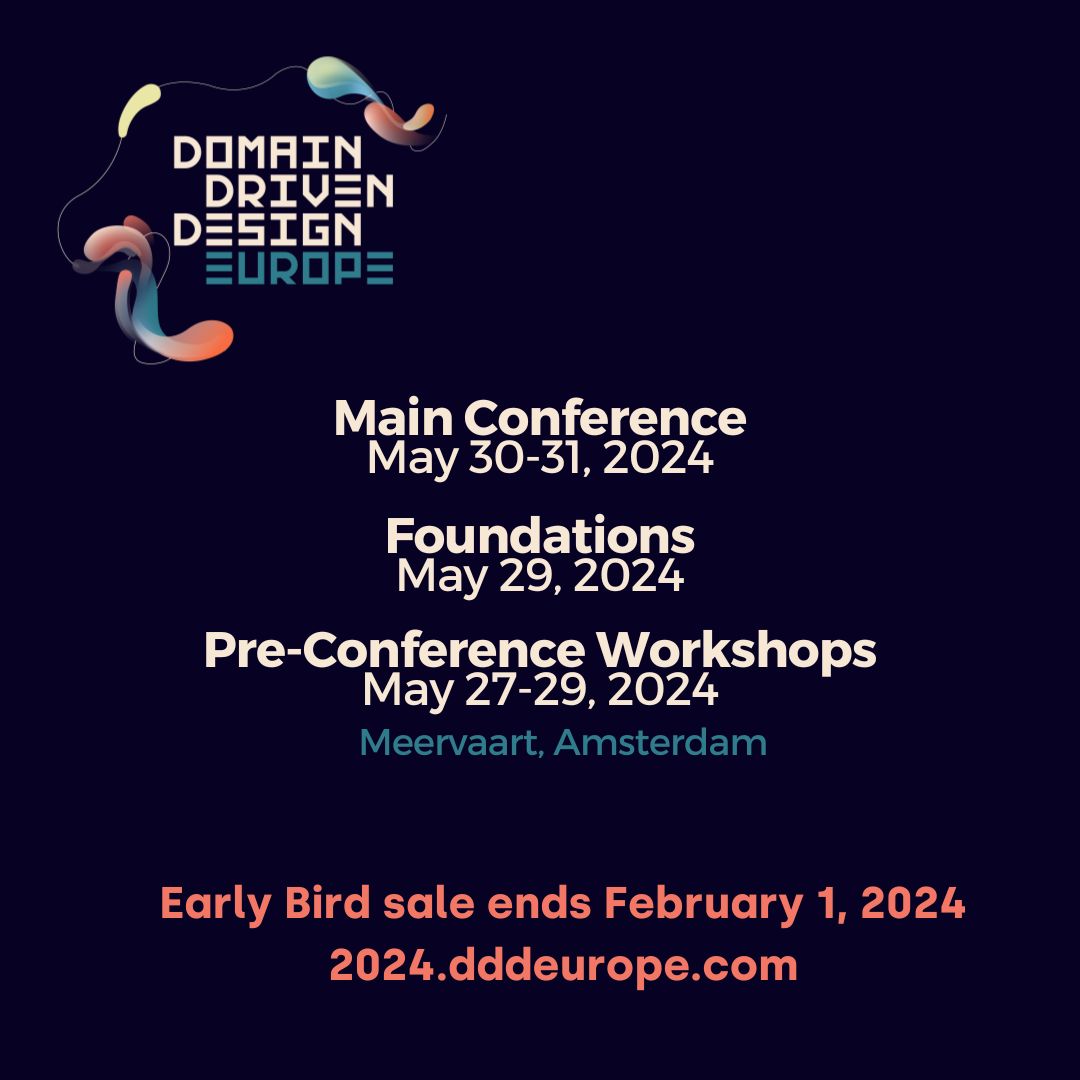 DDD Europe on X: The #DDDEU Main Conference aims to nurture new ideas and  methods. The DDD Foundations subconference aims to strengthen what we  already know to work. Sign up this month