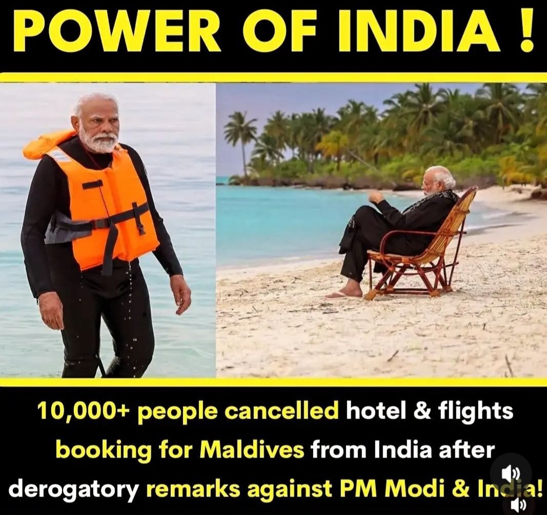 PsSarkate's tweet photo. Power of India...!✌
#BoycottMaldives 
#LOVE MY INDIA https://t.co/RWQxIBV7kD