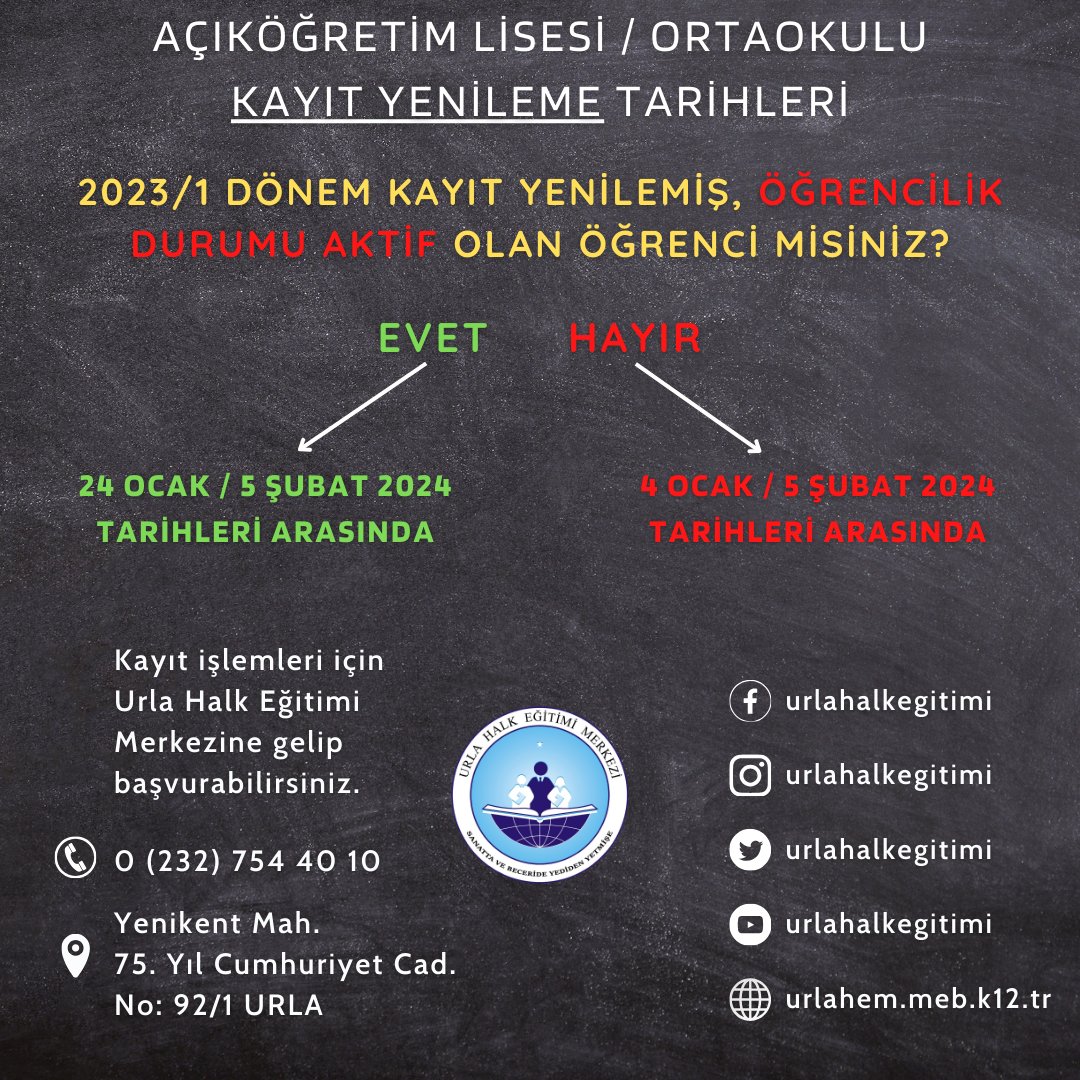 Urla Halk Eğitimi Merkezi (@urlahalkegitimi) on Twitter photo 