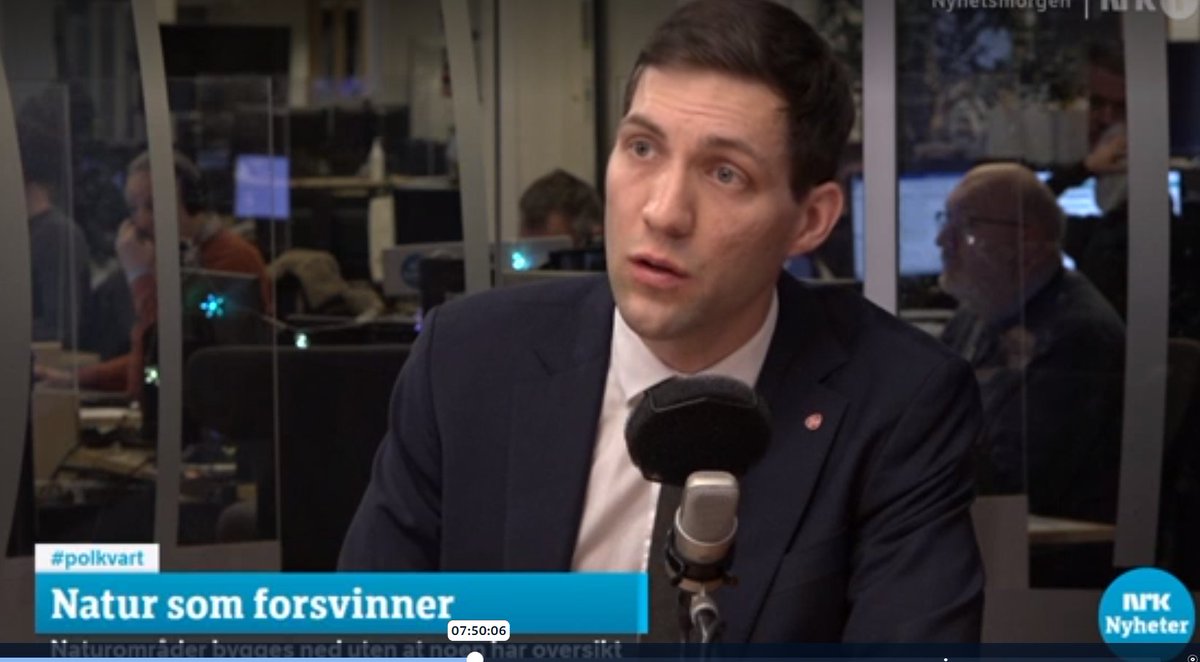 NRK Nyhetsmorgen og Politisk kvarter har vært tapetsert med oppfølging av NRKs store lørdagsoppslag om nedbygging av natur. Jeg er på vei til Marienlyst for å drøfte saken i direktesendt #Ekko på P2 like etter kl. 10.