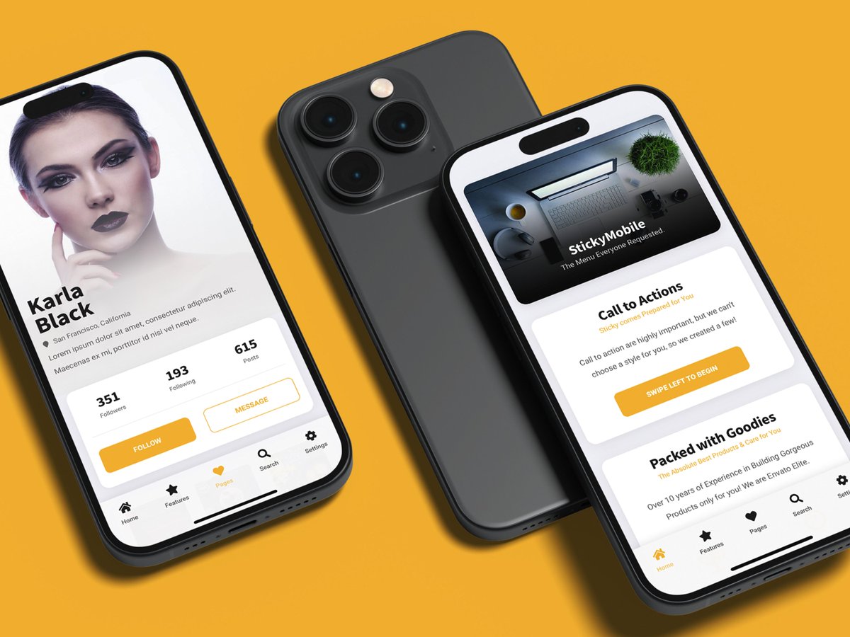 Happy New Year! 🎉

Starting 2024 with our Star - Sticky | Mobile Kit &amp; PWA

✅ Explore it here - 1.envato.market/vN642L

- PWA
- Light &amp; Dark Mode
- 445+ Pages
- 100+Components
.
.
.
#mobiledevelopment #PWAs #mobileapps
#TechInnovation #TechSolutions #DigitalTransformation