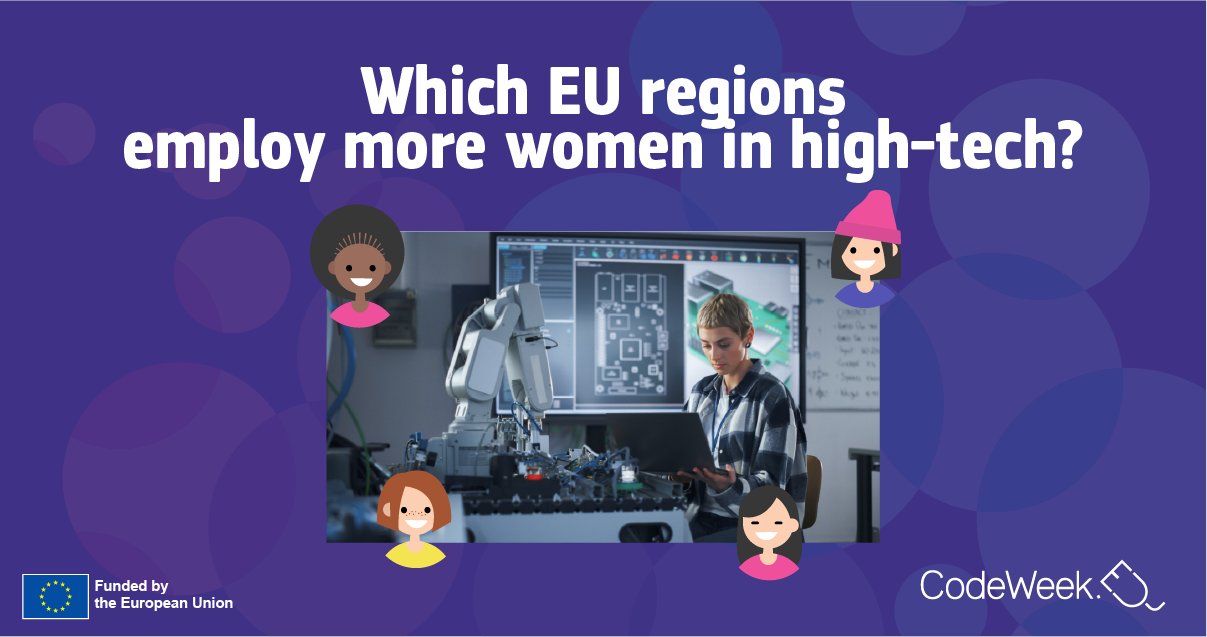 Which EU regions employ more women in high-tech? - Products Eurostat News -  Eurostat