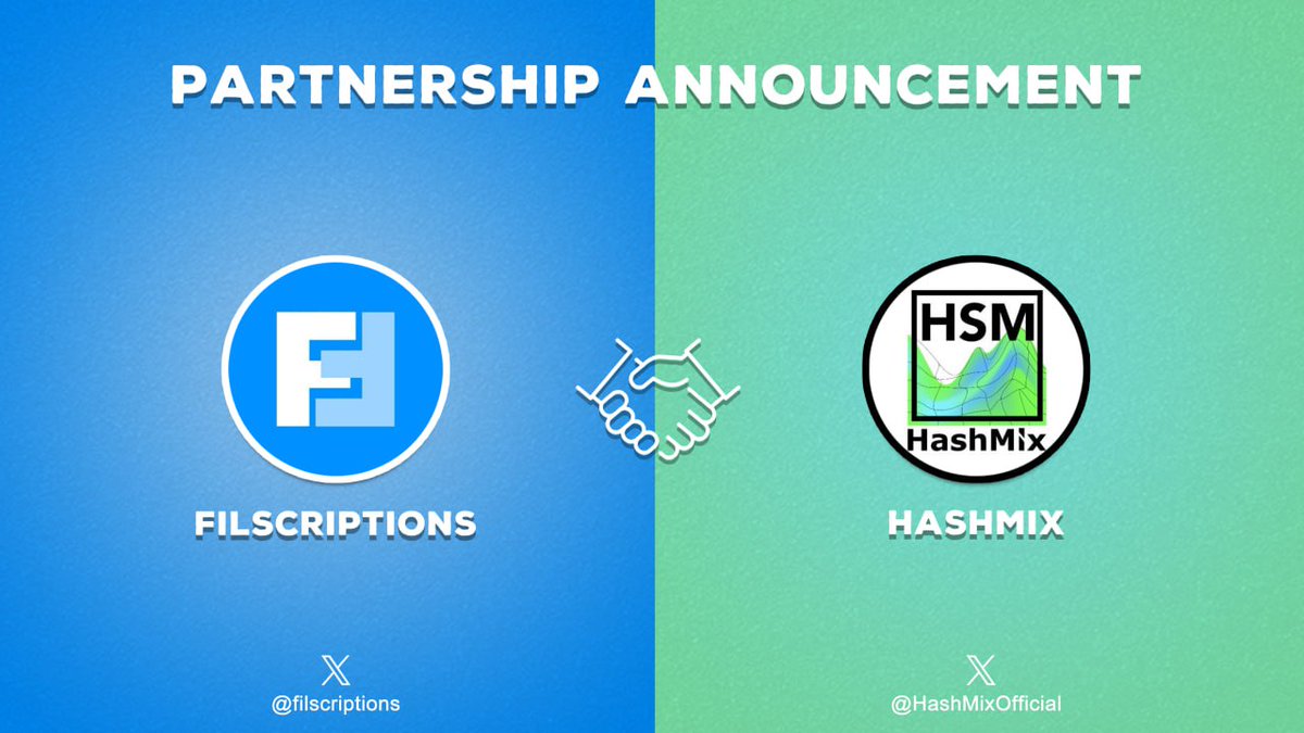 ❤️‍🔥 NEW PARTNERSHIP❤️‍🔥 Thrilled to partner up with @filscriptions! #Filscriprions is the the first inscription aggregation trading platform on #Filecoin. #filecoin #DeFi #ordinals