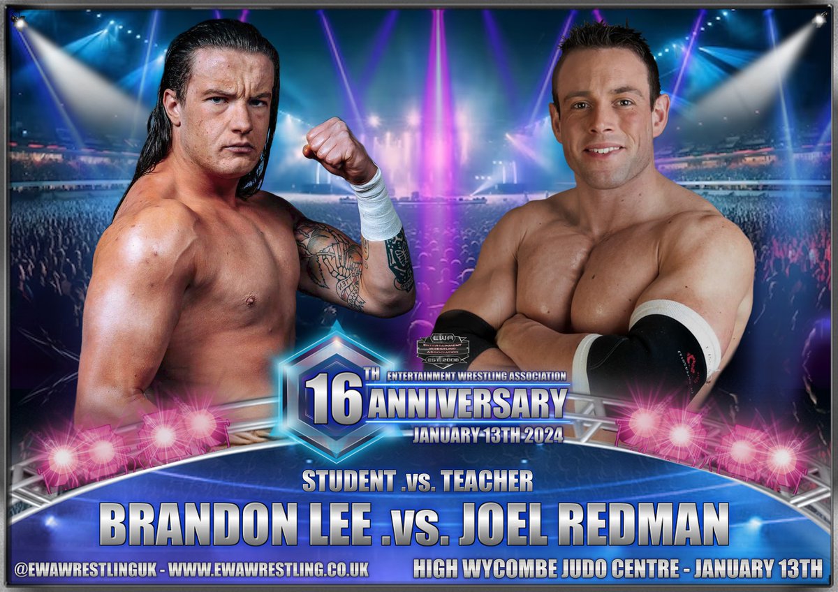 And with this, our 6th and final match announcement for Entertainment Wrestling Association 16th Anniversary Show is released. And what a match it will be!