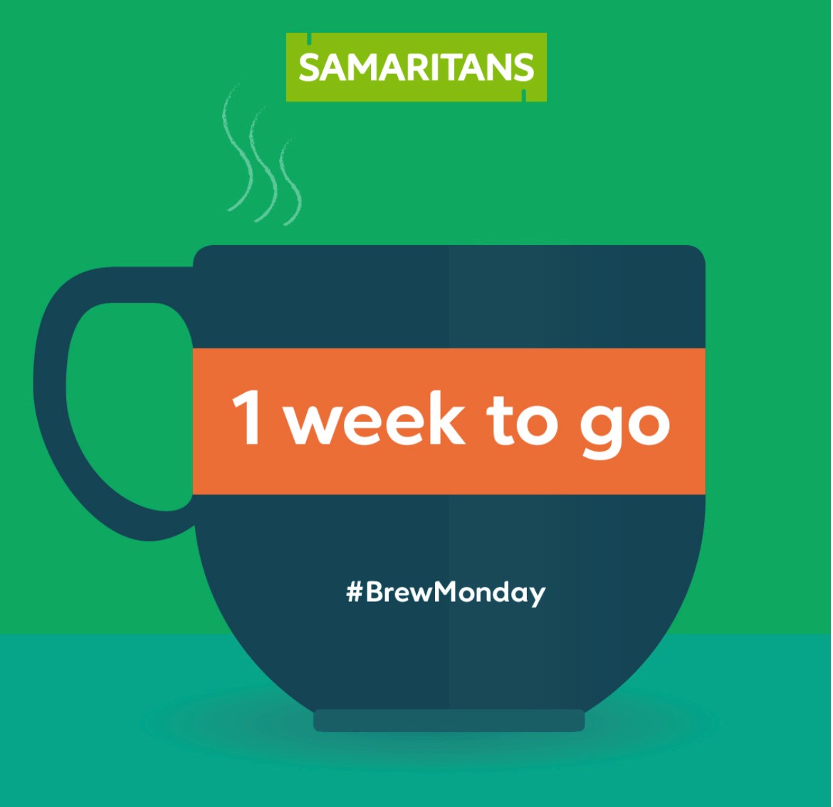 York Samaritans (@yorksamaritans) on Twitter photo Only 1 week to go until #BrewMonday! ☕
Will you be joining us to help spread some positivi-tea next week?
Find out how you can get involved 👉 bit.ly/3aaYyUD Only 1 week to go until #BrewMonday! ☕
Will you be joining us to help spread some positivi-tea next week?
Find out how you can get involved 👉 bit.ly/3aaYyUD