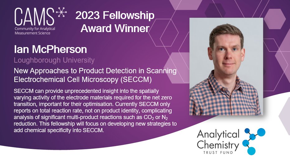 We are excited to announce this year's CAMS &amp; ACTF Fellowships👏

Ian McPherson (<a href="/electro_mcp/">Ian McPherson</a>) is developing new strategies to add chemical specificity into Scanning Electrochemical Cell Microscopy (SECCM).
#microscopy #Electrochemical <a href="/lborouniversity/">Loughborough University</a>