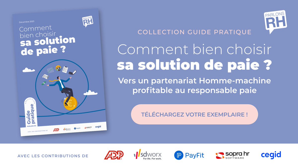 ParlonsRH's tweet photo. 💶 Quelles sont les thématiques clés de la paie ?

#IA, #DataRH, #ExpérienceCollaborateur… Parlons RH explore les dimensions #RH fondamentales de la solution de #paie dans son premier #GuidePratique.

Téléchargez-le gratuitement ➡️ https://t.co/a86WjxgQo6 https://t.co/h2oUM4Hx9i