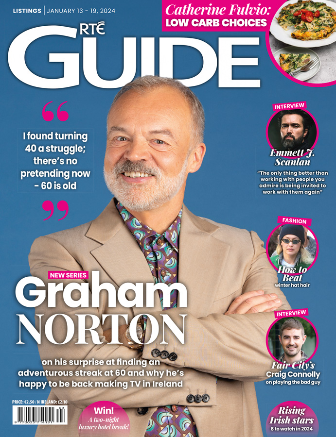 RTE_GUIDE's tweet photo. Our new issue with Graham Norton is on sale now! https://t.co/qdTPyV997Z