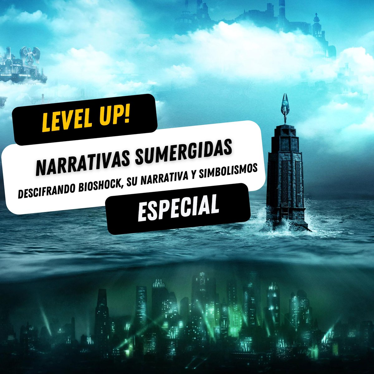 pontxolo's tweet photo. Para ayudaros con la vuelta a la rutina después de las navidades os dejo el nuevo #leveluppodcast: Narrativas sumergidas. Hablamos de #Bioshock, de su narrativa, simbolismo, su crítica al Objetivismo de Aynd Rand y más. Enlaces en el siguiente tuit. https://t.co/KuTDD5kWTn
