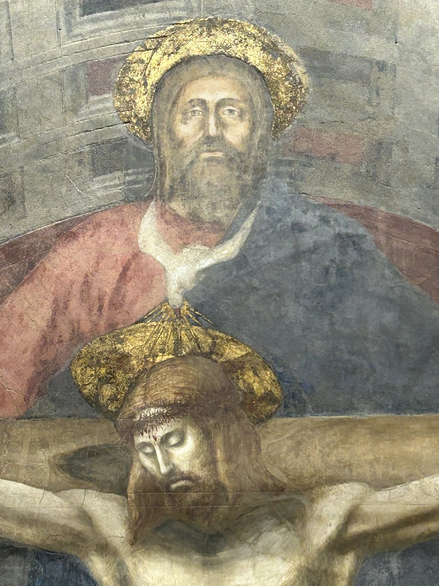 CliveLafferty's tweet photo. It’s being restored which meant I got a close up #masaccio #holytrinity #florence https://t.co/llB8WCXhHI