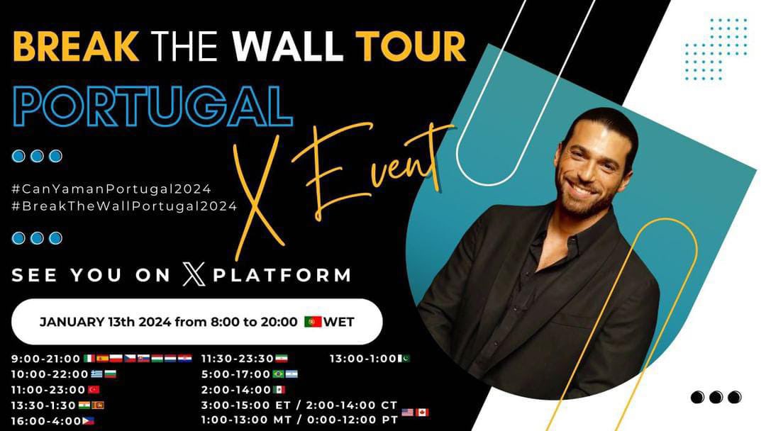 📌Os fãs portugueses de #CanYaman gostariam de convidar todos os fãs de Can Yaman de todo o mundo aqui para a plataforma X para um evento para celebrar a primeira visita de Can Yaman a Portugal com a sua associação #CanYamanForChildren