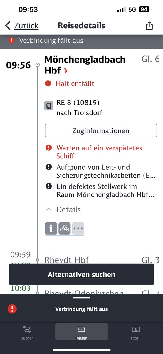 Eines muss man der Bahn lassen: Sie wird immer kreativer in ihren Begründungen für Zugausfälle.