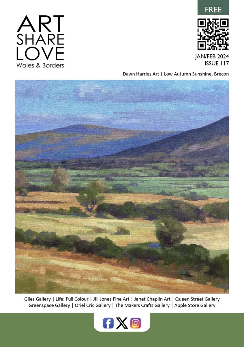 As of January 2024 we've made some changes to Art Share Love Wales & Borders Magazine, it will now be published bi-monthly instead of monthly. Our fabulous first cover artist of 2024 is @dawnharriesart Discover all kinds of amazing creativity now: artsharelove.com