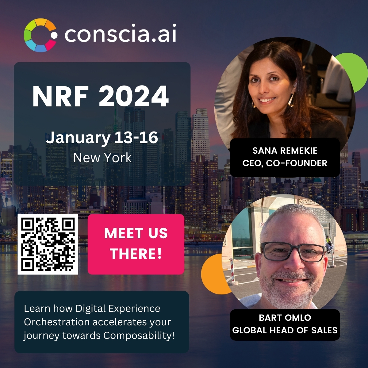 Let's meet in New York during #NRF2024! 🇺🇸

I will be there from January 13 to 17 and would love to meet all my (tech) friends! Either send me a DM or pick a slot in my calendar via: calendly.com/sales-team-con…

Love to see you there! 🙏

#nrf2024 #orchestration #dxo <a href="/Conscia_ai/">Conscia.ai</a>