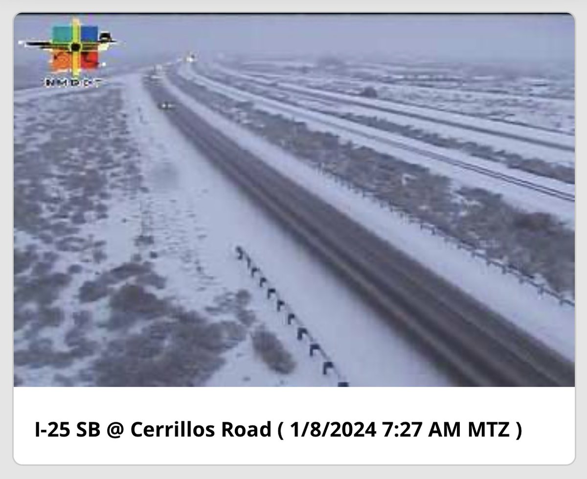 Slick and snow covered roads are causing hazardous driving conditions across the state. If you don’t have to travel, please stay home. Keep yourself updated at nmroads.com or dial 511. #NMDOTcares #nmdot #nmwx