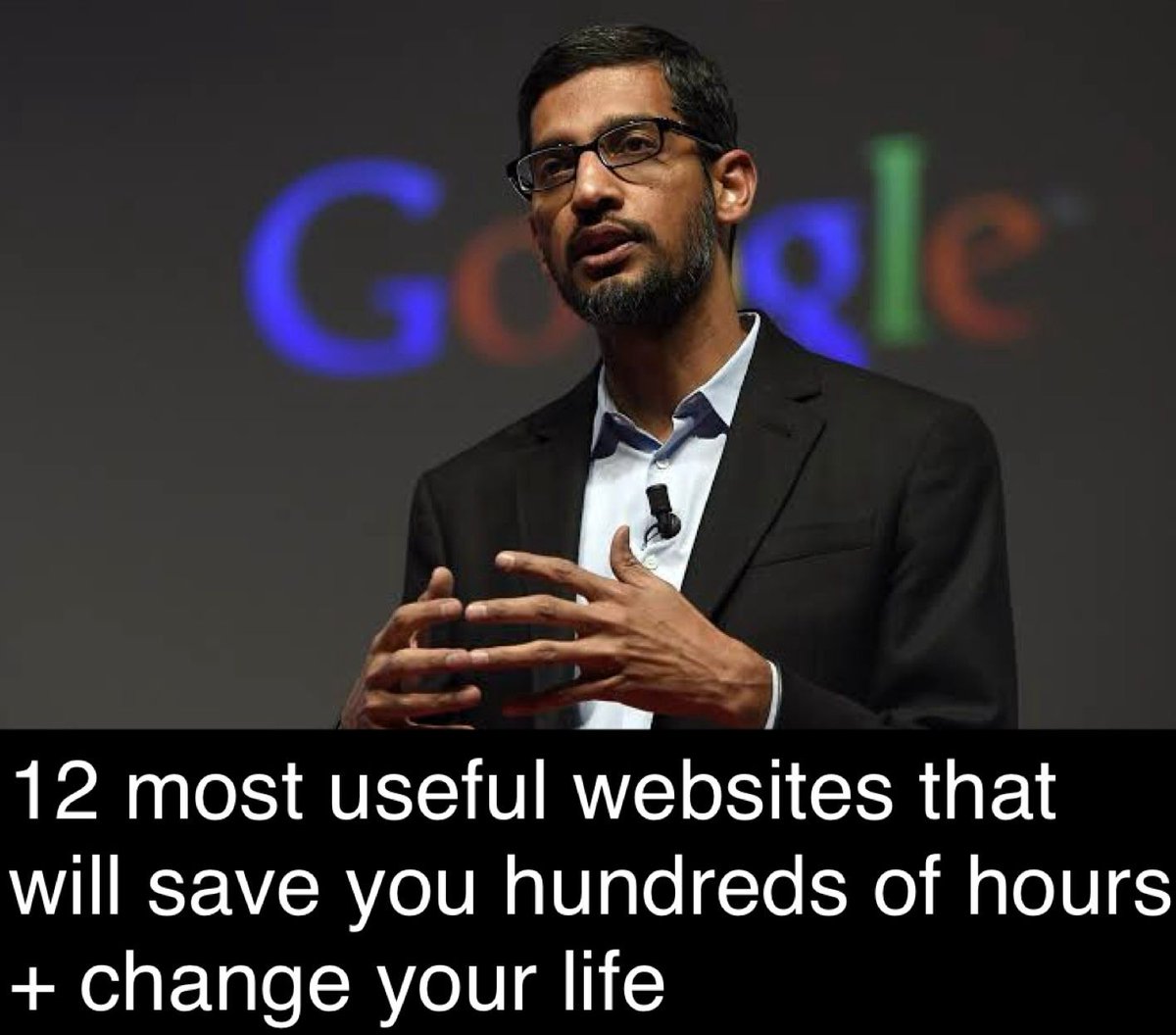 12 most useful websites that will save you hundreds of hours + change your life 

- Thread -